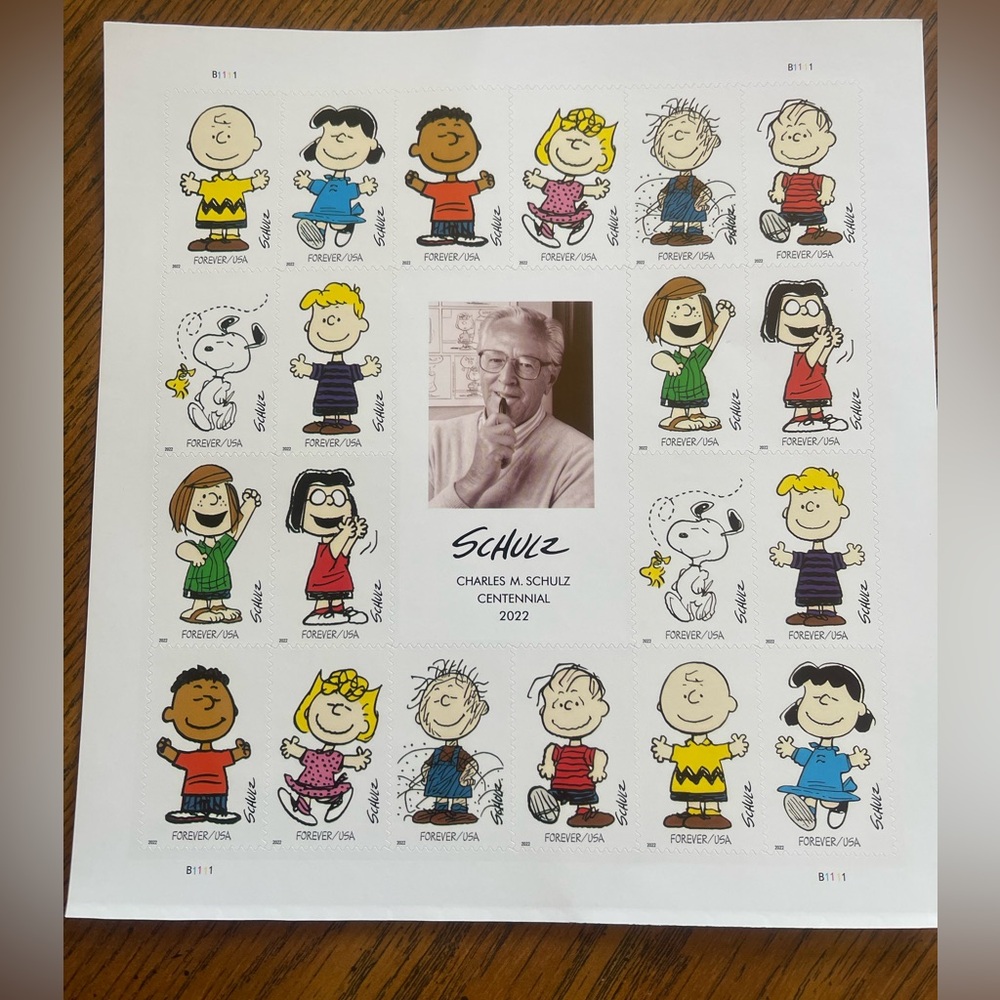 2 Sheets (20 ea) of Cartoonist; Charles M Schulz “PEANUTS” Forever Stamps, MNH - Picture 1 of 6